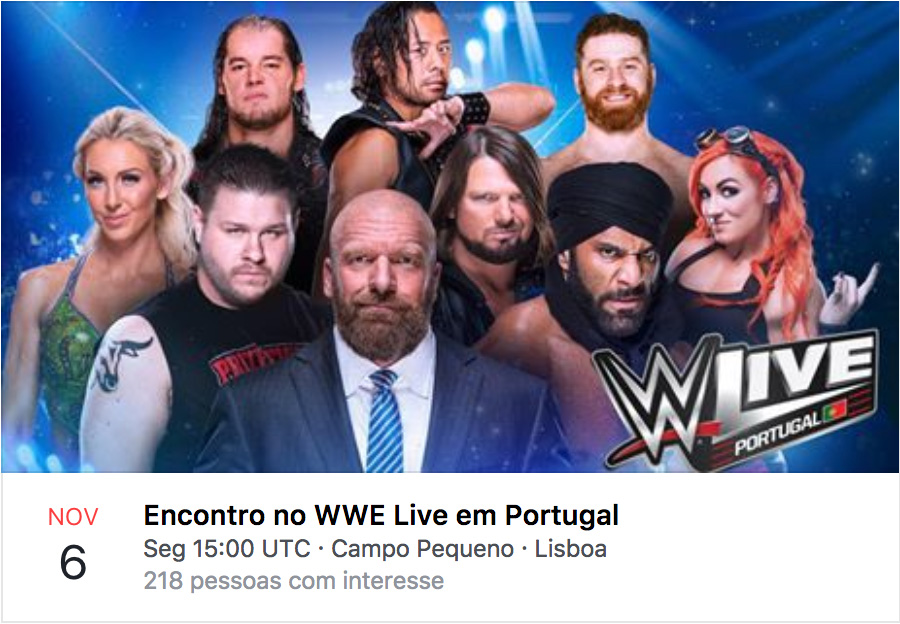 Junta-te ao Encontro de Fãs no evento WWE Live em Portugal