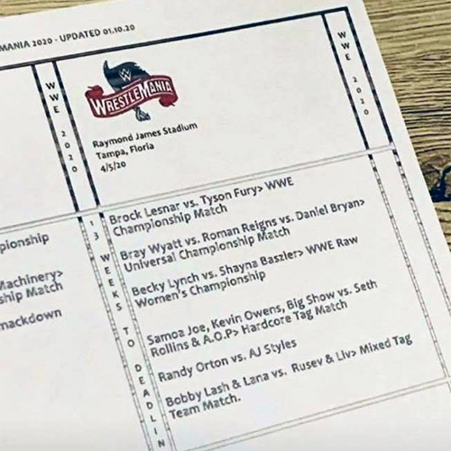 Card falso da WWE WrestleMania 36 circula na internet