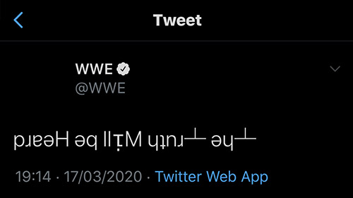 Twitter da WWE é "hackeado" por alguns minutos