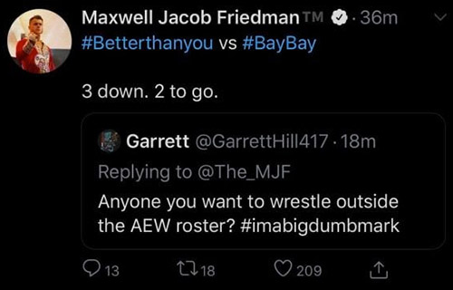 MJF revela que lutador da WWE gostaria de enfrentar