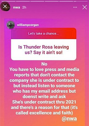 Thunder Rosa não vai assinar pela WWE